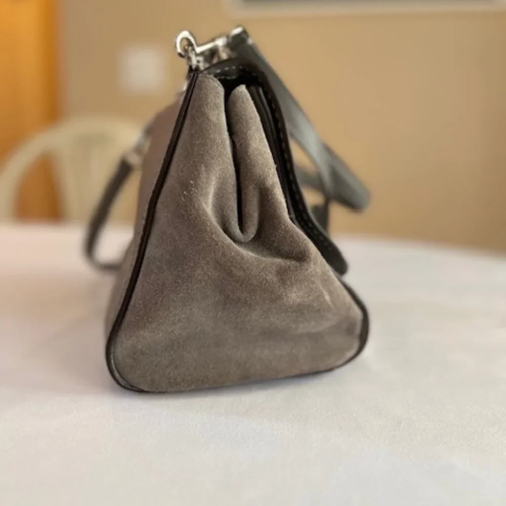 COACH | New York Faye Suede and Gray Leather Crossbody Shoulder Bag-EUC - Picture 9 of 16